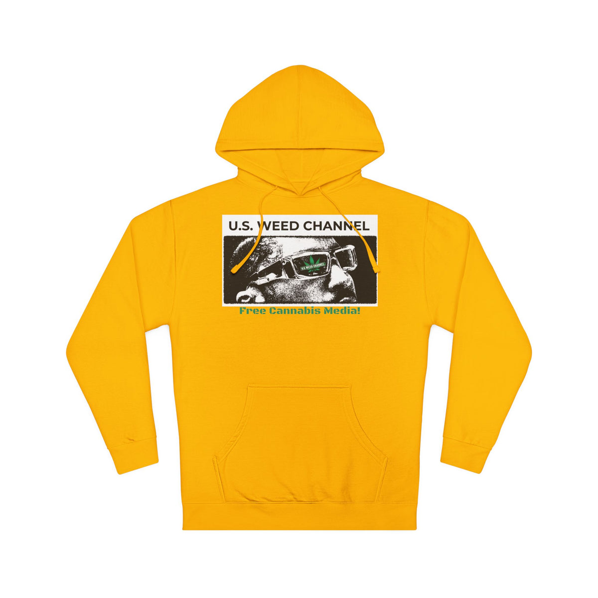 FREE CANNABIS MEDIA Chic Graphic 'Statement' Hoodie - U.S. WEED CHANNEL Cannabis Freedom-Fighter