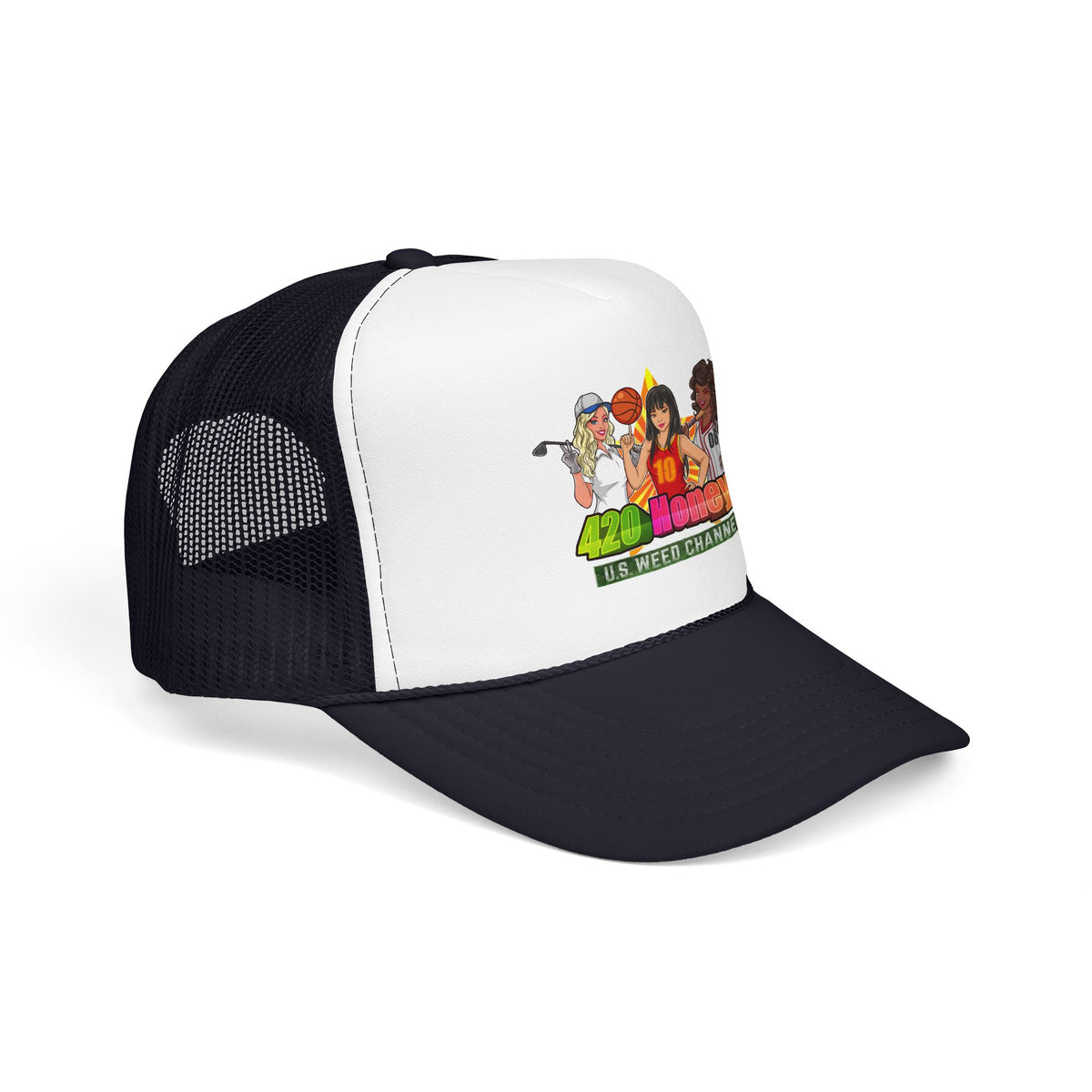 420 Honeys Trucker Hat - Cannabis Culture Foam Mesh Cap