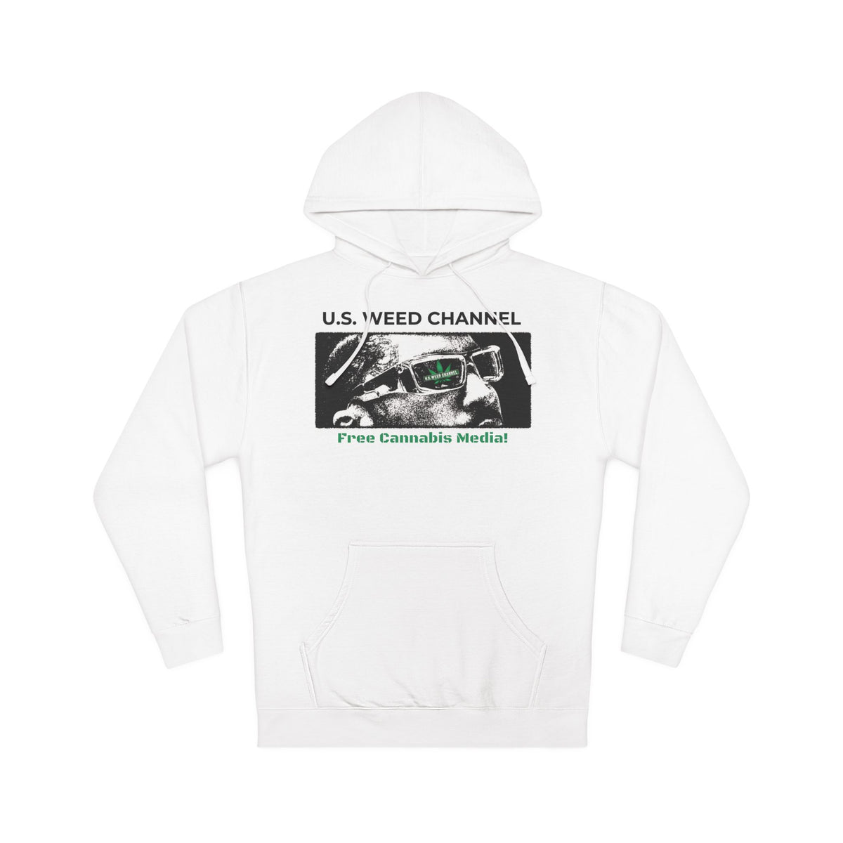 FREE CANNABIS MEDIA Chic Graphic 'Statement' Hoodie - U.S. WEED CHANNEL Cannabis Freedom-Fighter