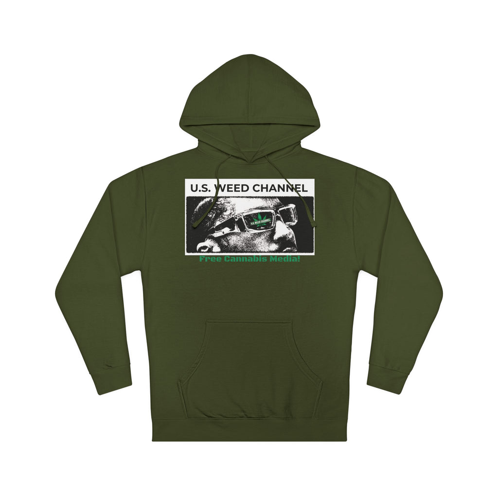 FREE CANNABIS MEDIA Chic Graphic 'Statement' Hoodie - U.S. WEED CHANNEL Cannabis Freedom-Fighter