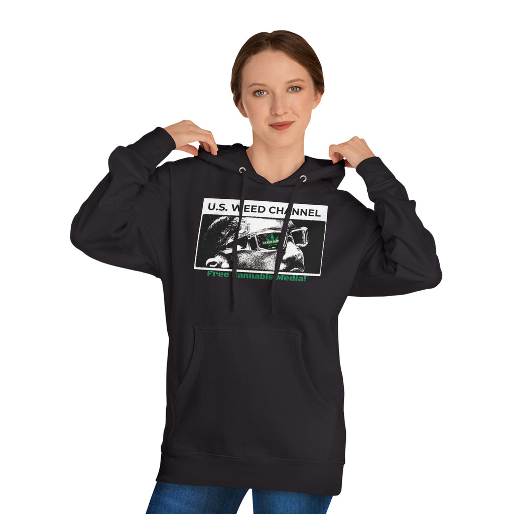 FREE CANNABIS MEDIA Chic Graphic 'Statement' Hoodie - U.S. WEED CHANNEL Cannabis Freedom-Fighter