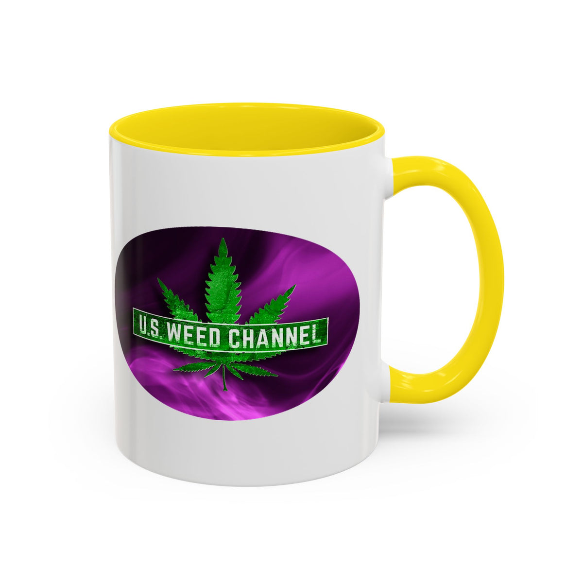 PERSONALIZED! Wake And Bake Coffee Mug with U.S. WEED CHANNEL Original Logo! - 11/15oz