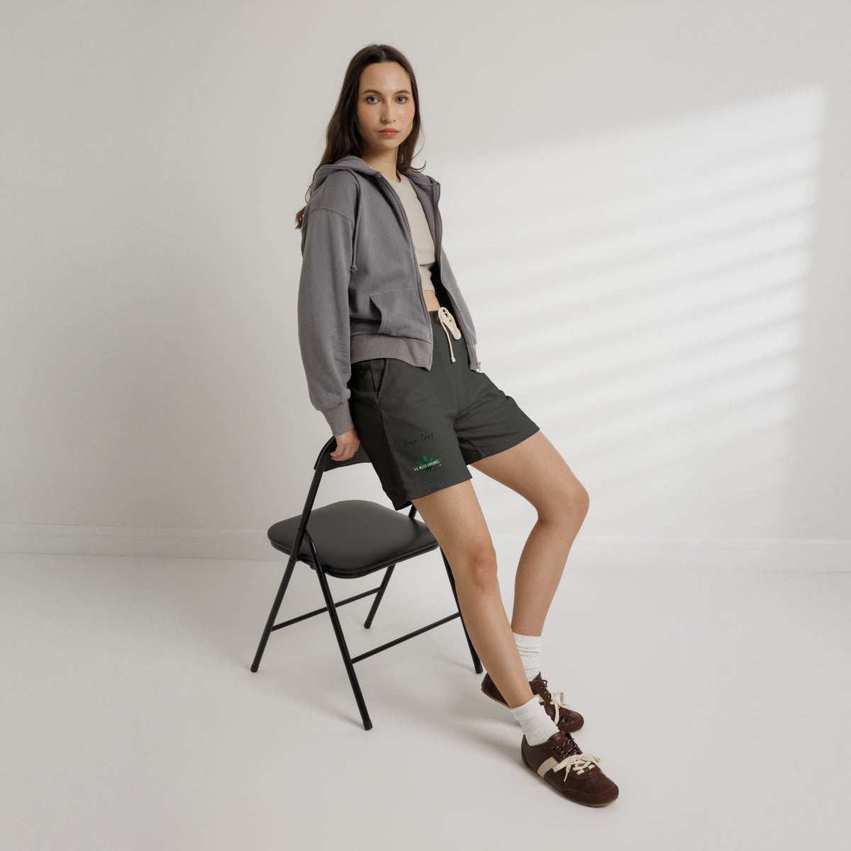 PERSONALIZED! Chillaxin' Fleece Sweat Shorts — U.S. WEED CHANNEL Branded