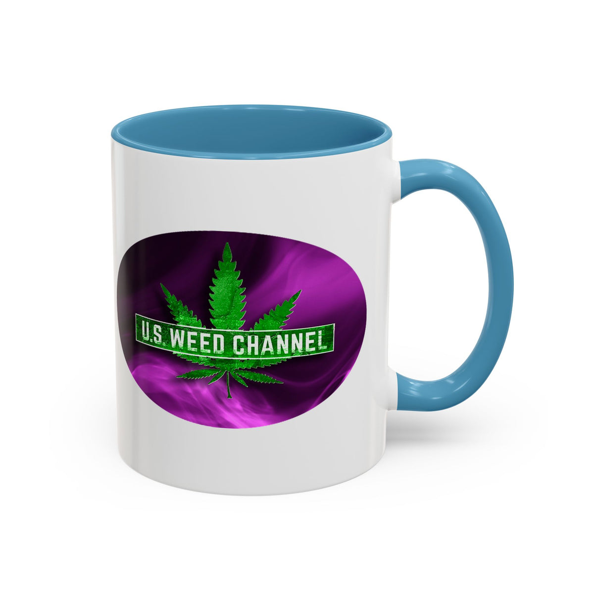 PERSONALIZED! Wake And Bake Coffee Mug with U.S. WEED CHANNEL Original Logo! - 11/15oz