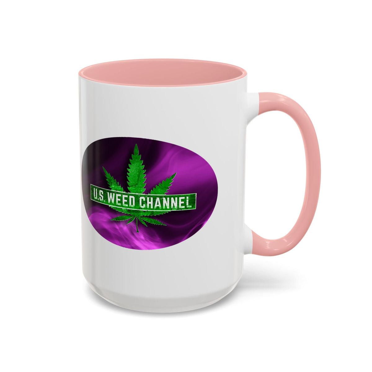 PERSONALIZED! Wake And Bake Coffee Mug with U.S. WEED CHANNEL Original Logo! - 11/15oz