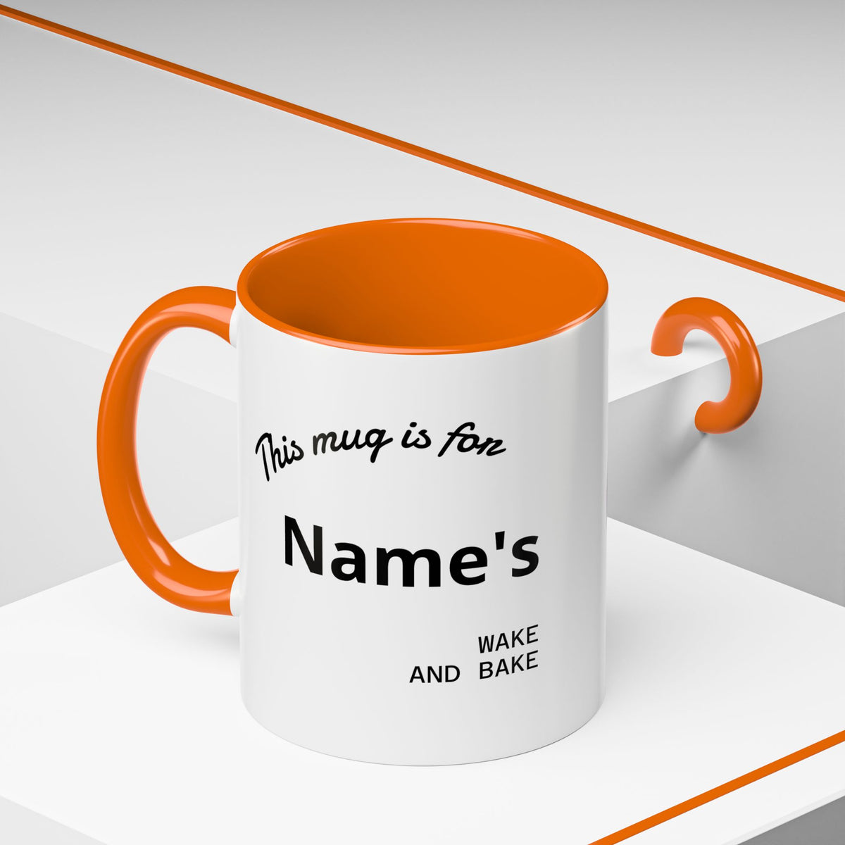PERSONALIZED! Wake And Bake Coffee Mug with U.S. WEED CHANNEL Original Logo! - 11/15oz