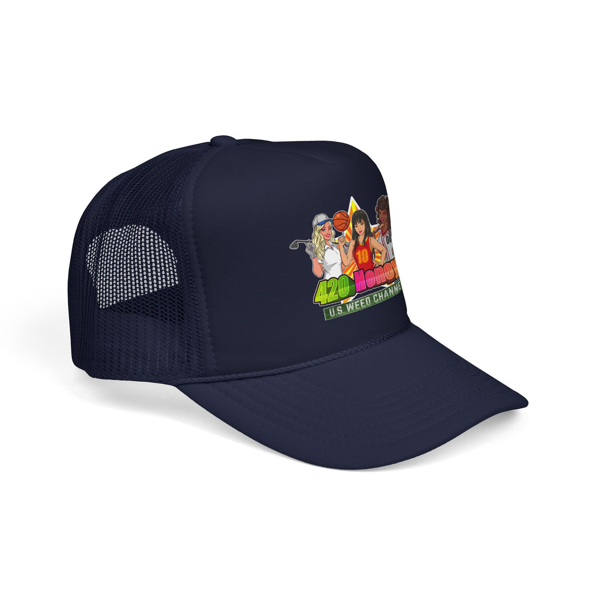 420 Honeys Trucker Hat - Cannabis Culture Foam Mesh Cap