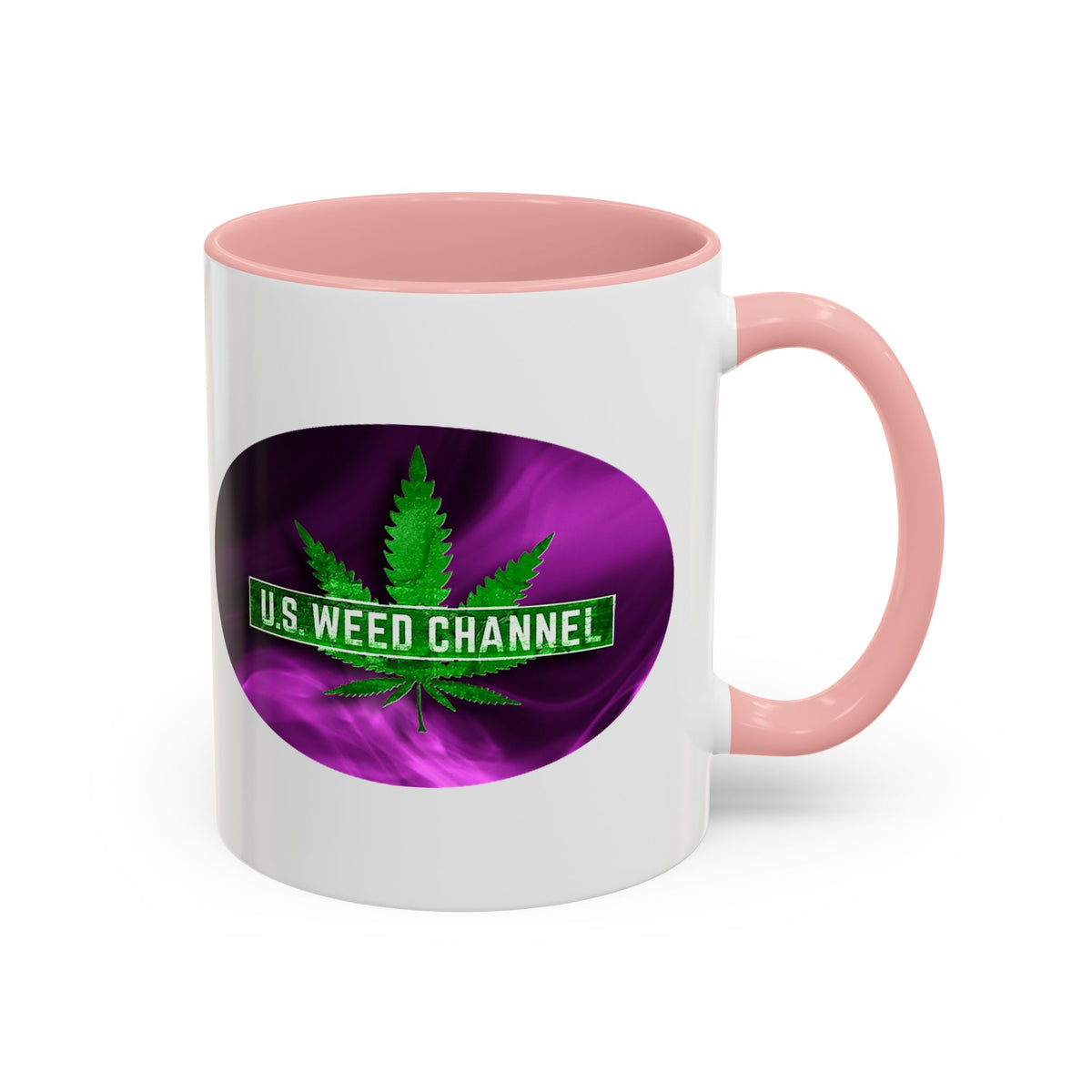 PERSONALIZED! Wake And Bake Coffee Mug with U.S. WEED CHANNEL Original Logo! - 11/15oz