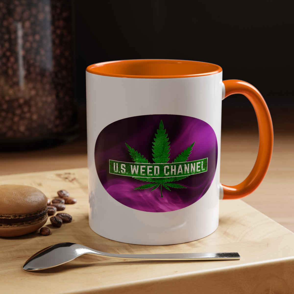PERSONALIZED! Wake And Bake Coffee Mug with U.S. WEED CHANNEL Original Logo! - 11/15oz