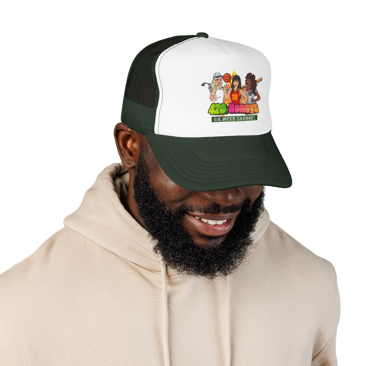 420 Honeys Trucker Hat - Cannabis Culture Foam Mesh Cap