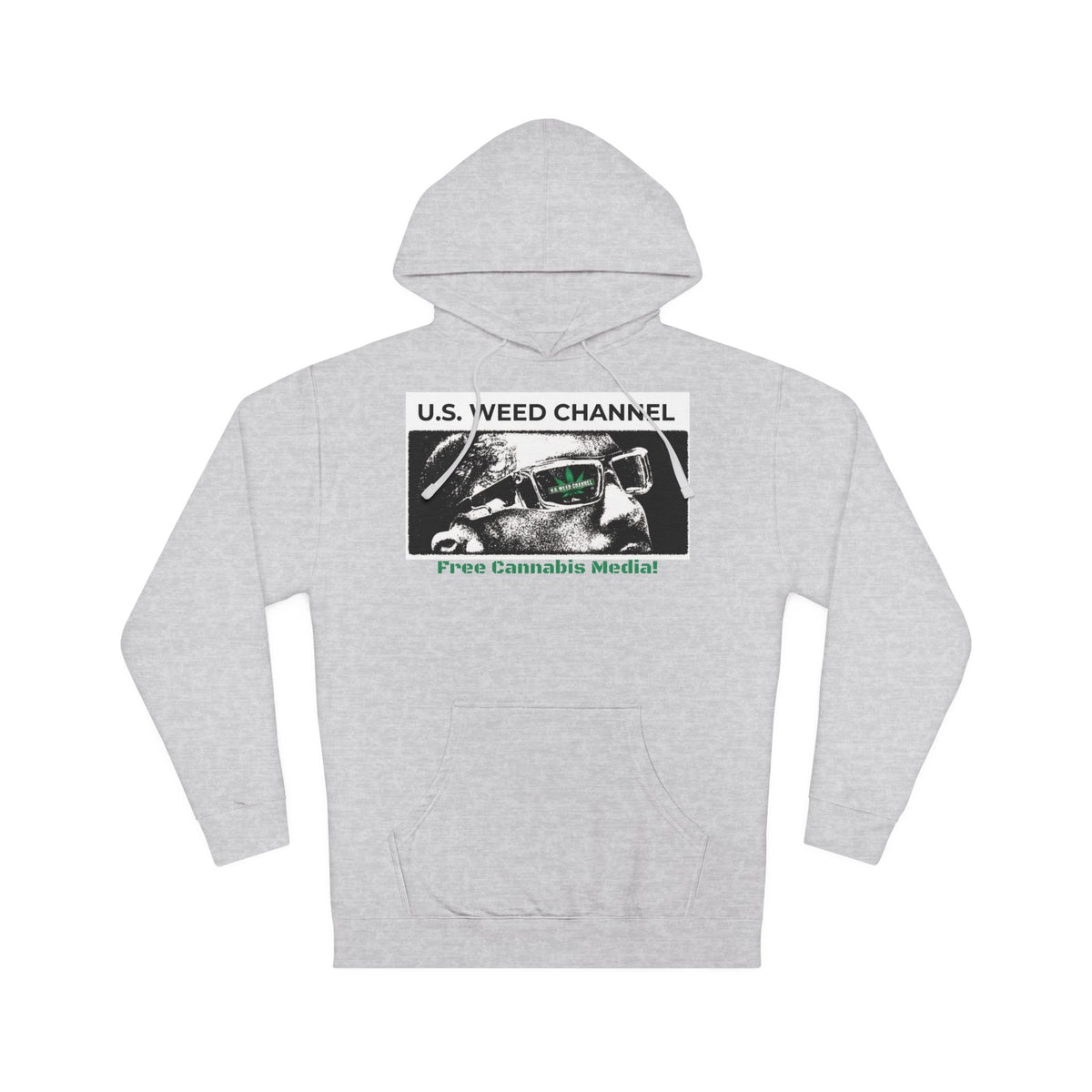 FREE CANNABIS MEDIA Chic Graphic 'Statement' Hoodie - U.S. WEED CHANNEL Cannabis Freedom-Fighter