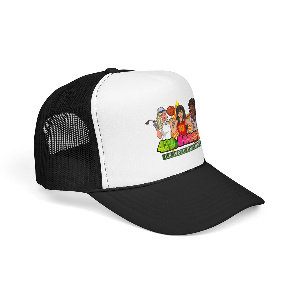 420 Honeys Trucker Hat - Cannabis Culture Foam Mesh Cap