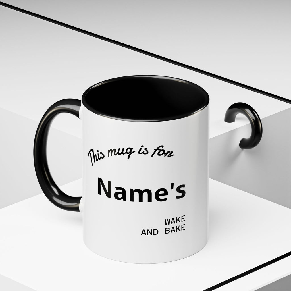 PERSONALIZED! Wake And Bake Coffee Mug with U.S. WEED CHANNEL Original Logo! - 11/15oz
