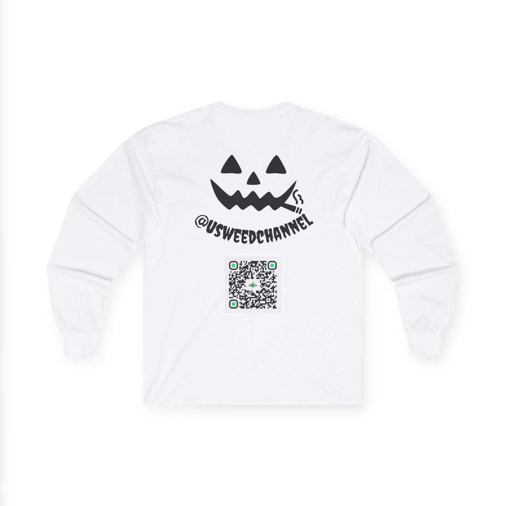 'Puffin' Jack' Halloween Long Sleeve Tee with QR Code