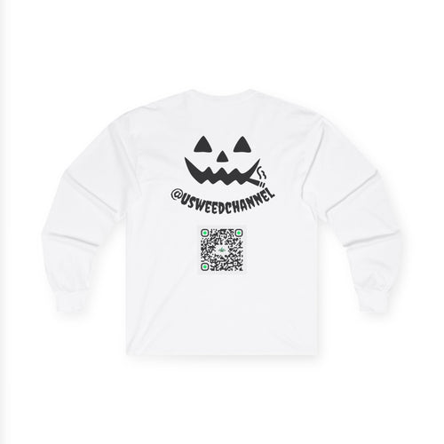 'Puffin' Jack' Halloween Long Sleeve Tee with QR Code