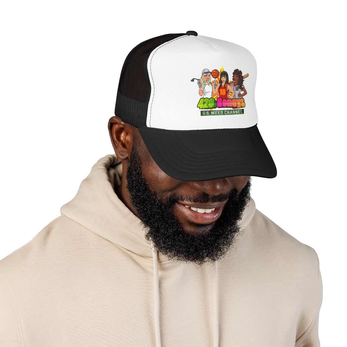 420 Honeys Trucker Hat - Cannabis Culture Foam Mesh Cap