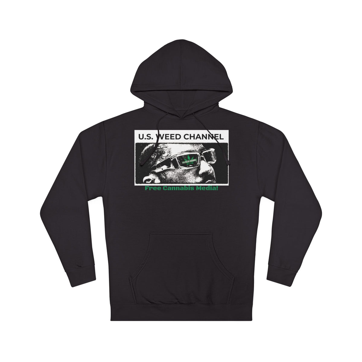 FREE CANNABIS MEDIA Chic Graphic 'Statement' Hoodie - U.S. WEED CHANNEL Cannabis Freedom-Fighter