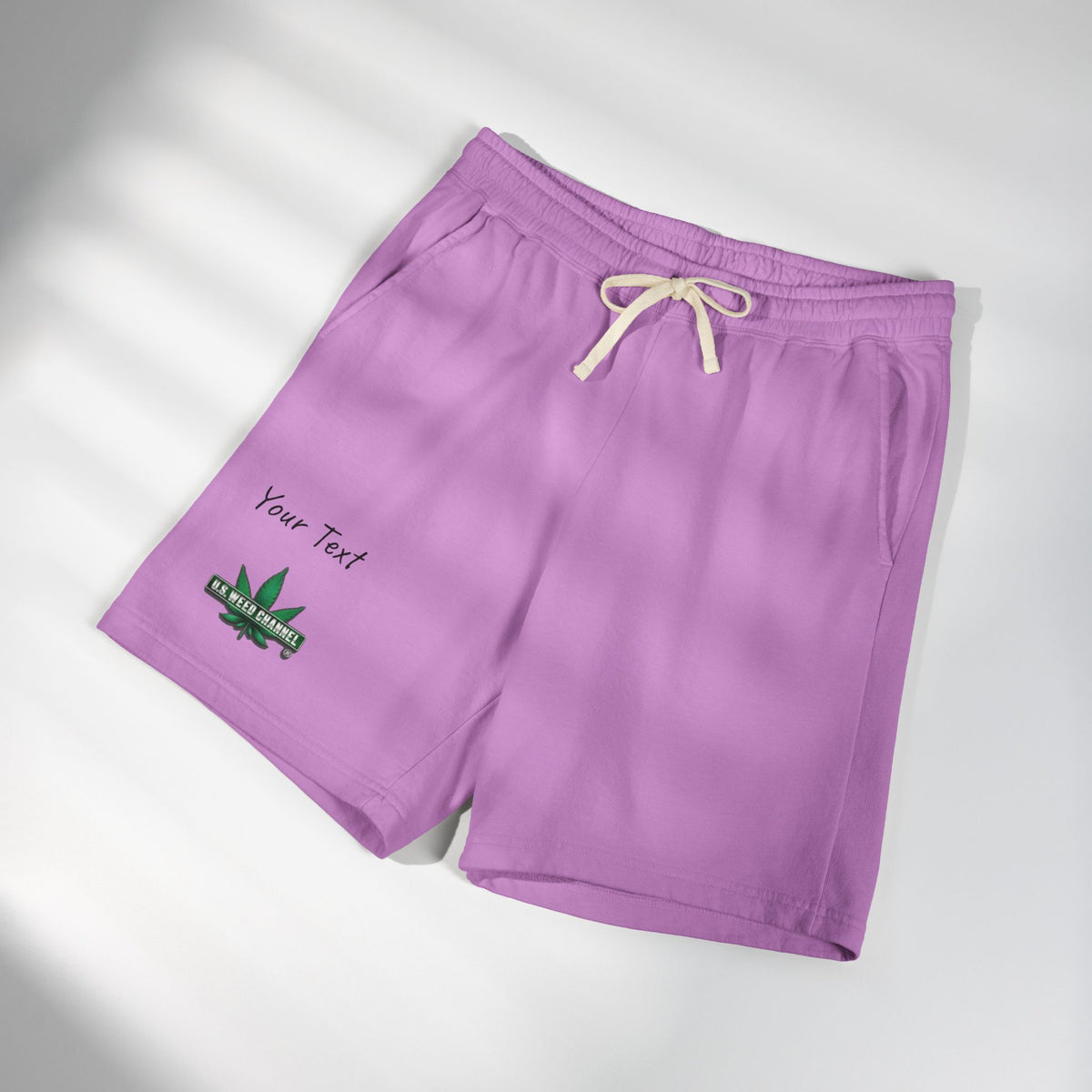PERSONALIZED! Chillaxin' Fleece Sweat Shorts — U.S. WEED CHANNEL Branded