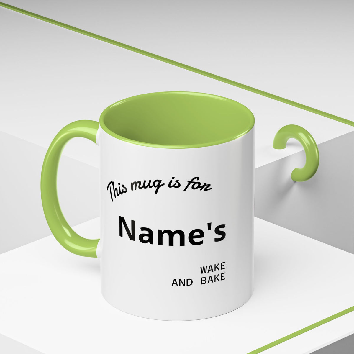 PERSONALIZED! Wake And Bake Coffee Mug with U.S. WEED CHANNEL Original Logo! - 11/15oz