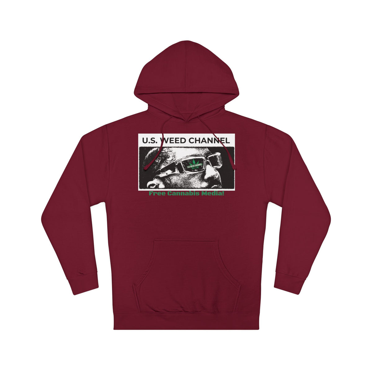 FREE CANNABIS MEDIA Chic Graphic 'Statement' Hoodie - U.S. WEED CHANNEL Cannabis Freedom-Fighter