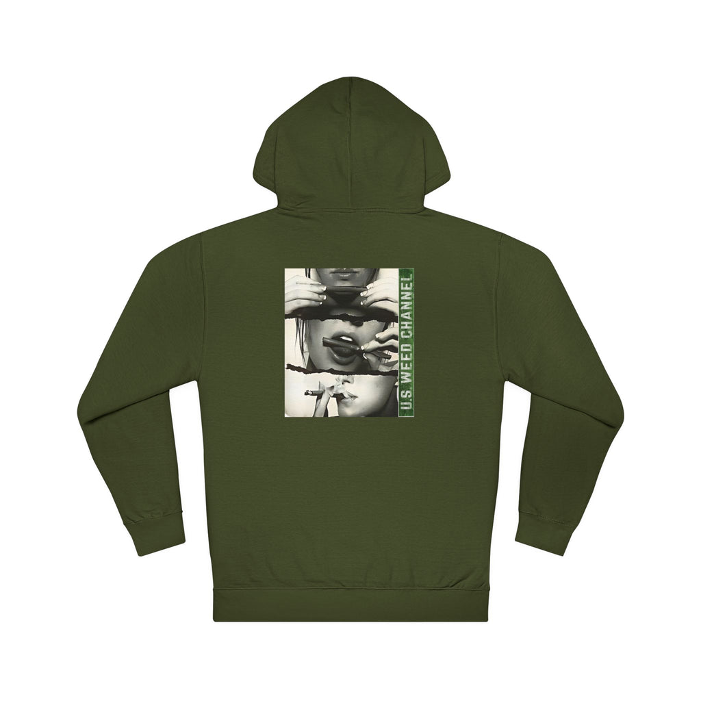 FREE CANNABIS MEDIA Chic Graphic 'Statement' Hoodie - U.S. WEED CHANNEL Cannabis Freedom-Fighter