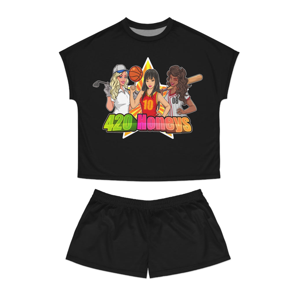 420 Honeys Women's Short Pajama Set (AOP)