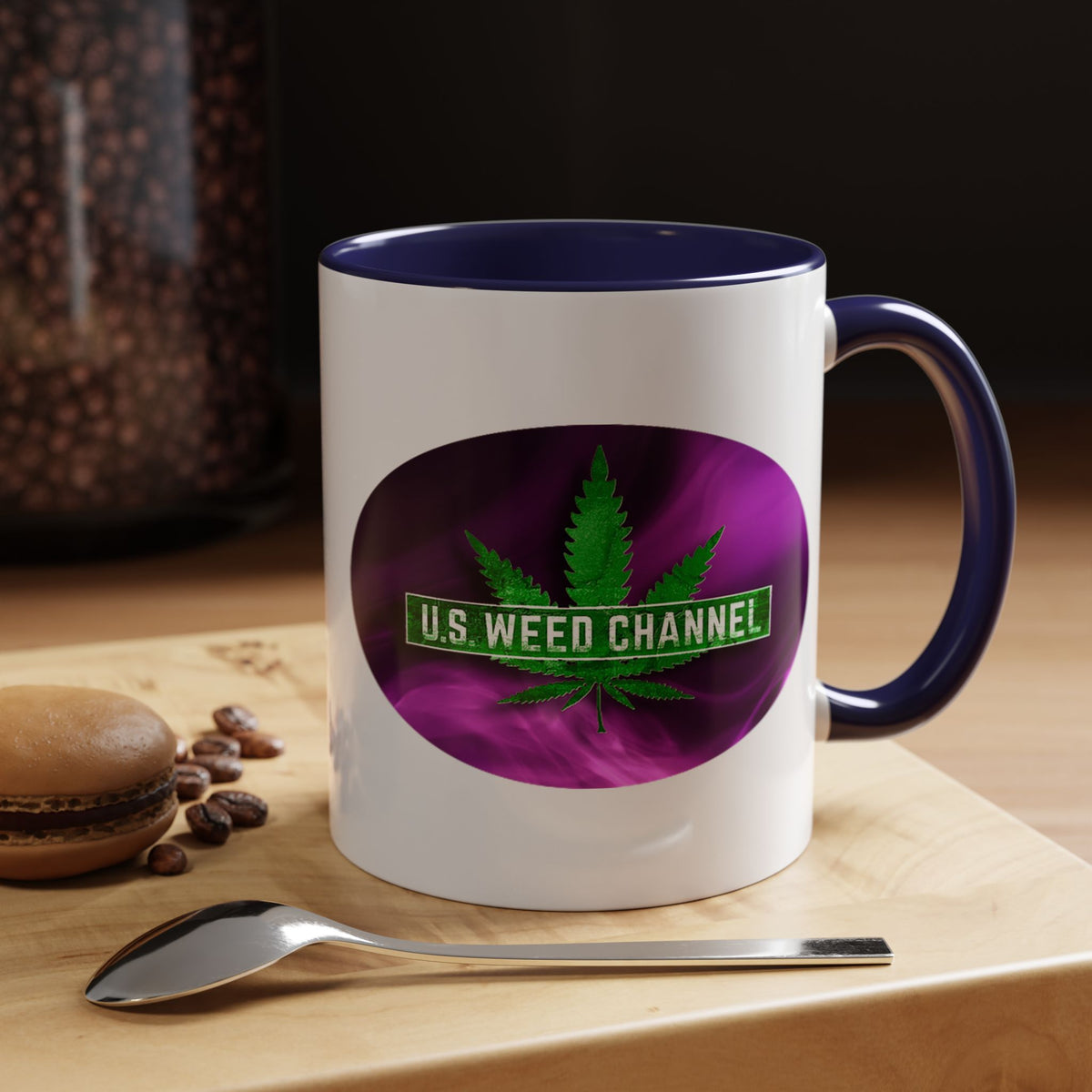 PERSONALIZED! Wake And Bake Coffee Mug with U.S. WEED CHANNEL Original Logo! - 11/15oz