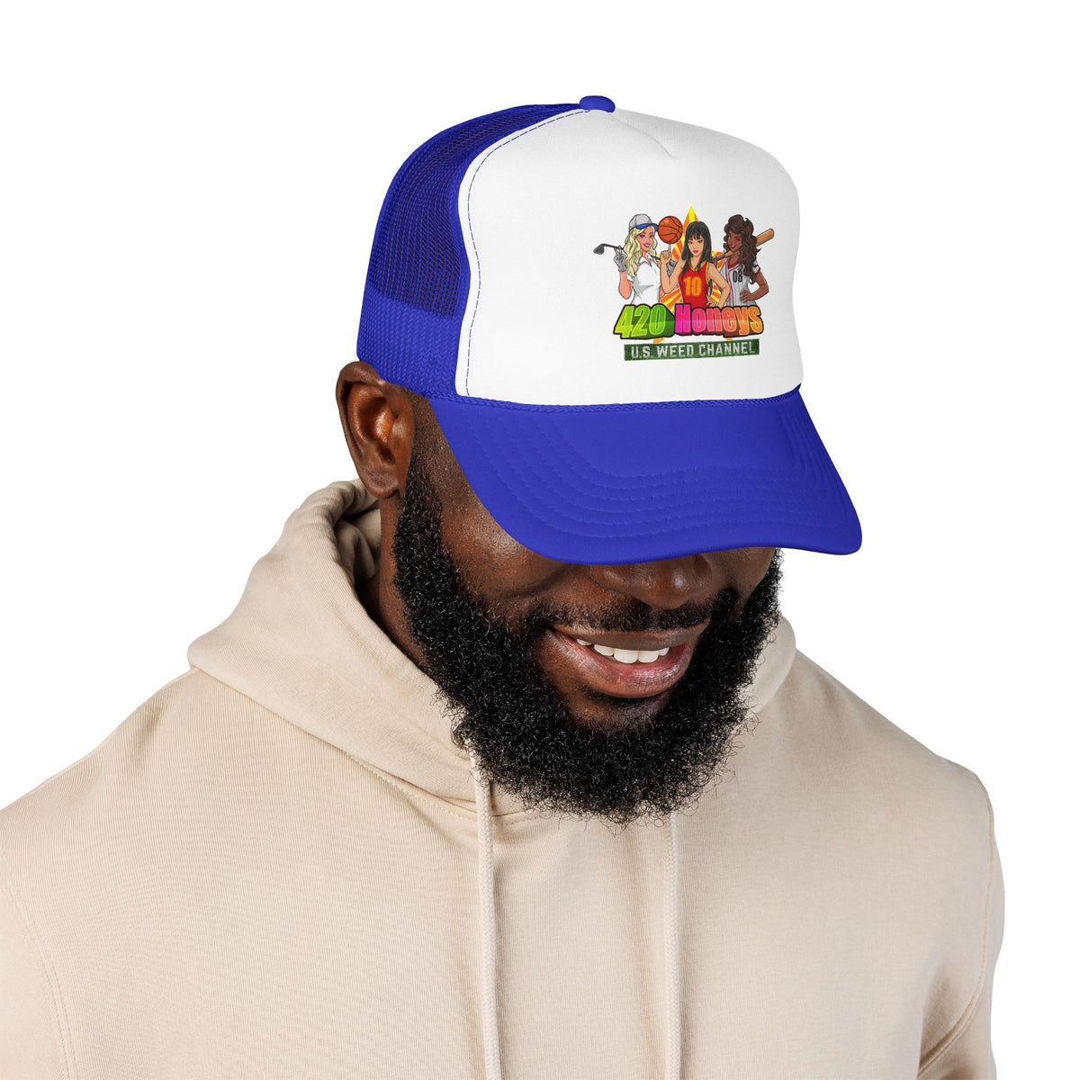 420 Honeys Trucker Hat - Cannabis Culture Foam Mesh Cap