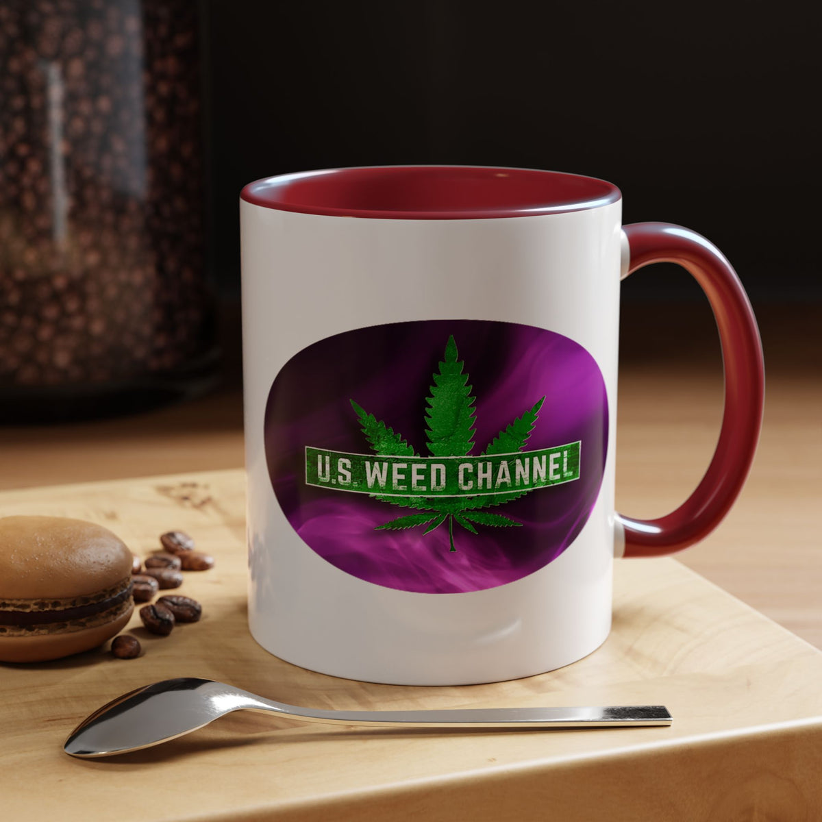 PERSONALIZED! Wake And Bake Coffee Mug with U.S. WEED CHANNEL Original Logo! - 11/15oz