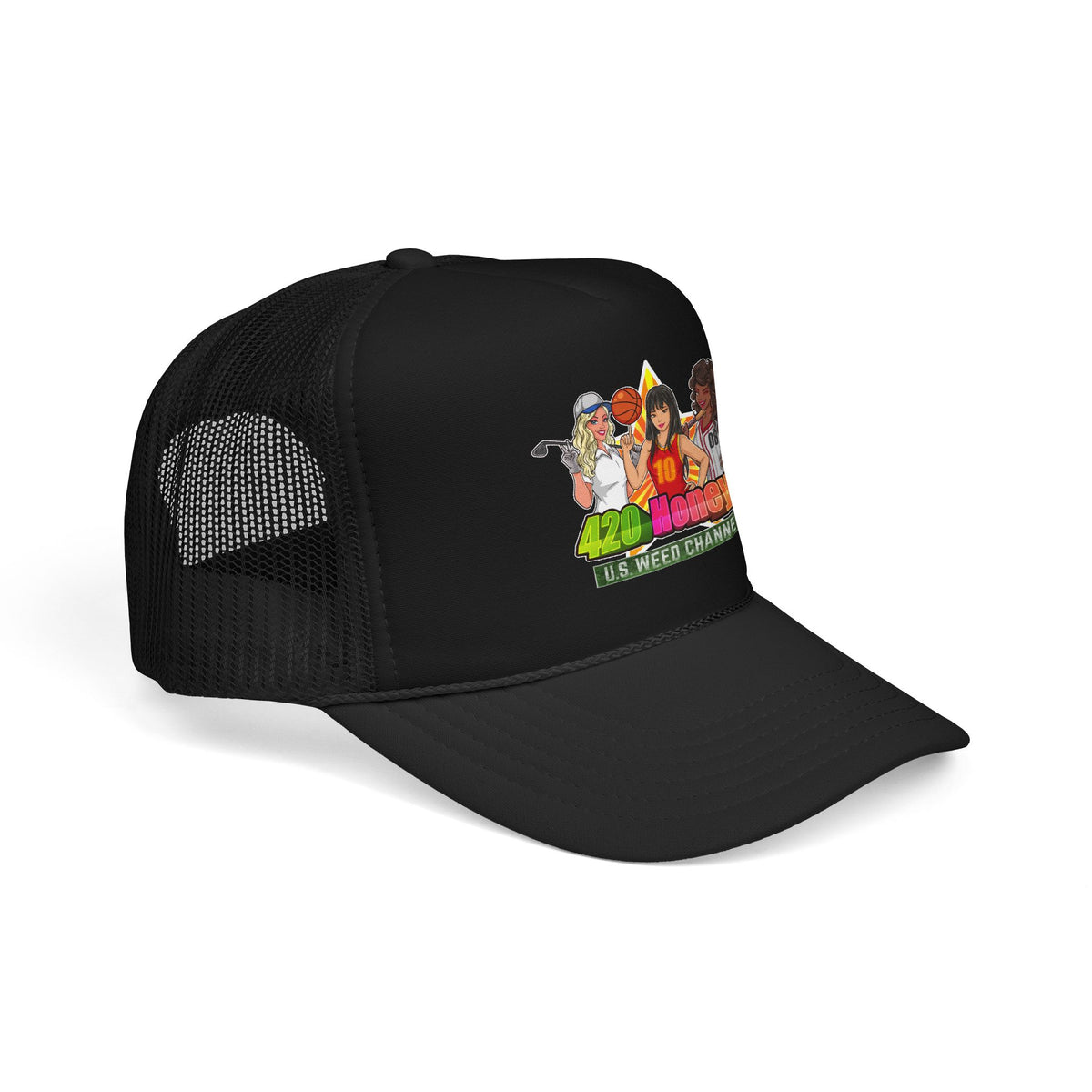 420 Honeys Trucker Hat - Cannabis Culture Foam Mesh Cap