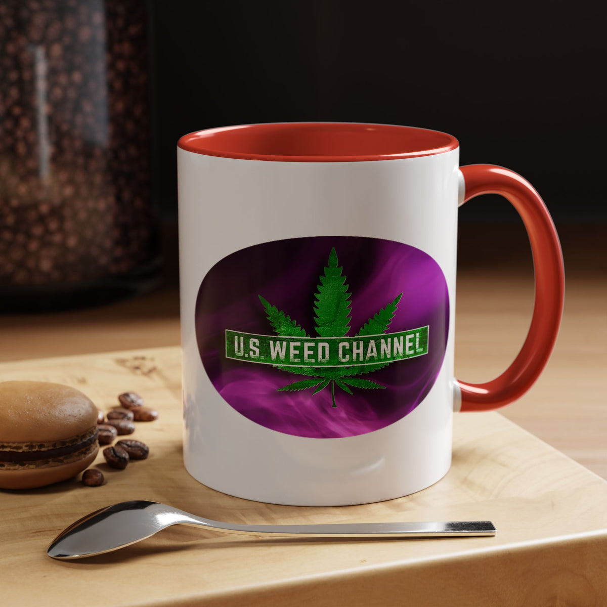 PERSONALIZED! Wake And Bake Coffee Mug with U.S. WEED CHANNEL Original Logo! - 11/15oz