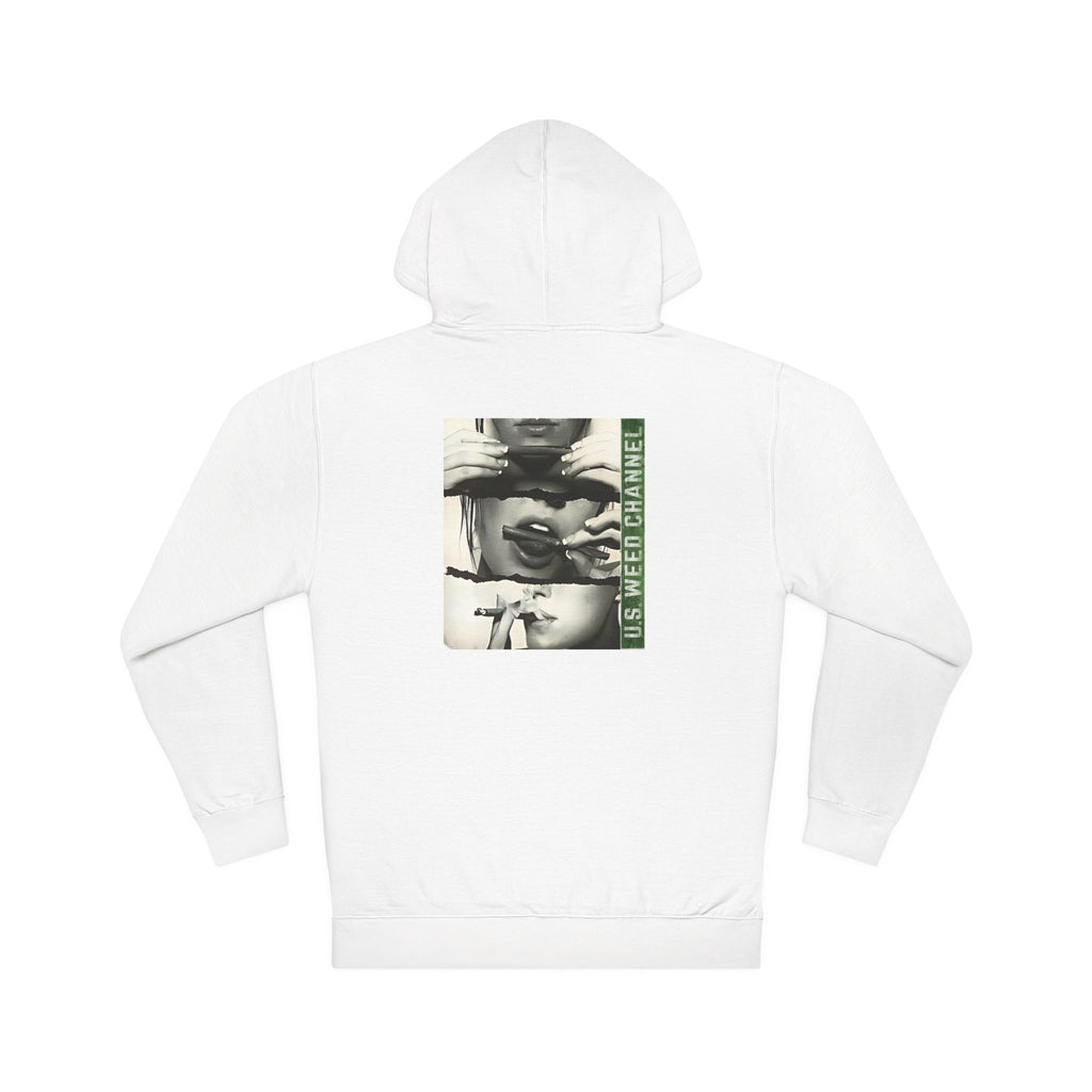 FREE CANNABIS MEDIA Chic Graphic 'Statement' Hoodie - U.S. WEED CHANNEL Cannabis Freedom-Fighter