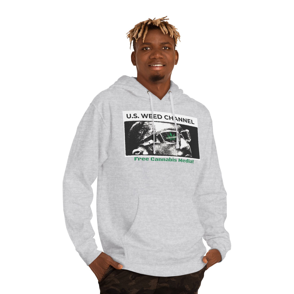 FREE CANNABIS MEDIA Chic Graphic 'Statement' Hoodie - U.S. WEED CHANNEL Cannabis Freedom-Fighter