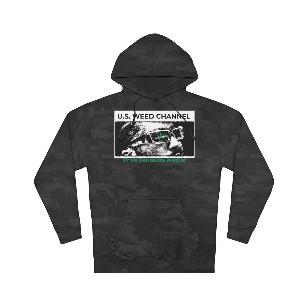 FREE CANNABIS MEDIA Chic Graphic 'Statement' Hoodie - U.S. WEED CHANNEL Cannabis Freedom-Fighter