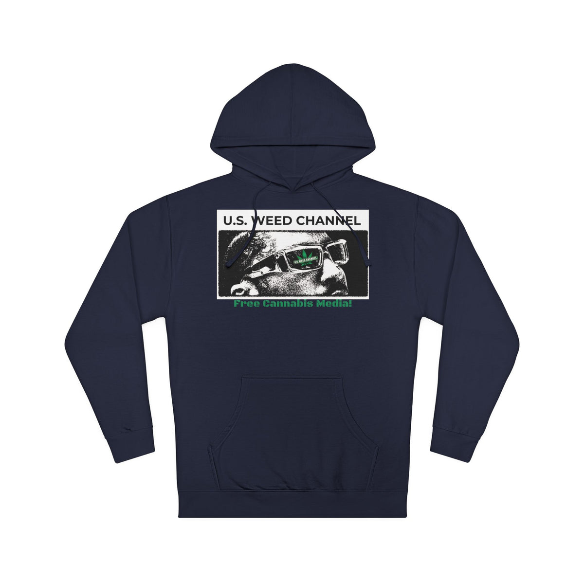 FREE CANNABIS MEDIA Chic Graphic 'Statement' Hoodie - U.S. WEED CHANNEL Cannabis Freedom-Fighter