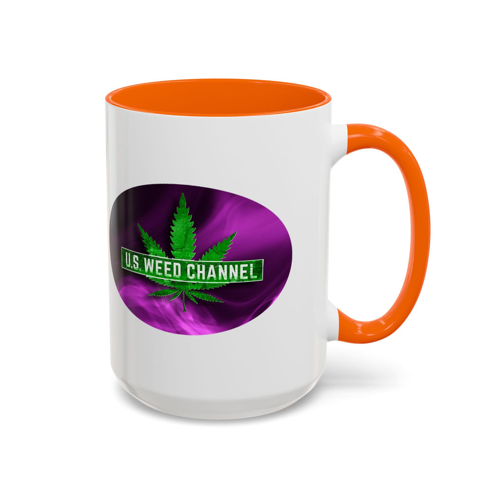 PERSONALIZED! Wake And Bake Coffee Mug with U.S. WEED CHANNEL Original Logo! - 11/15oz
