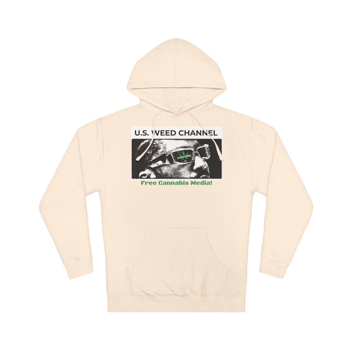 FREE CANNABIS MEDIA Chic Graphic 'Statement' Hoodie - U.S. WEED CHANNEL Cannabis Freedom-Fighter