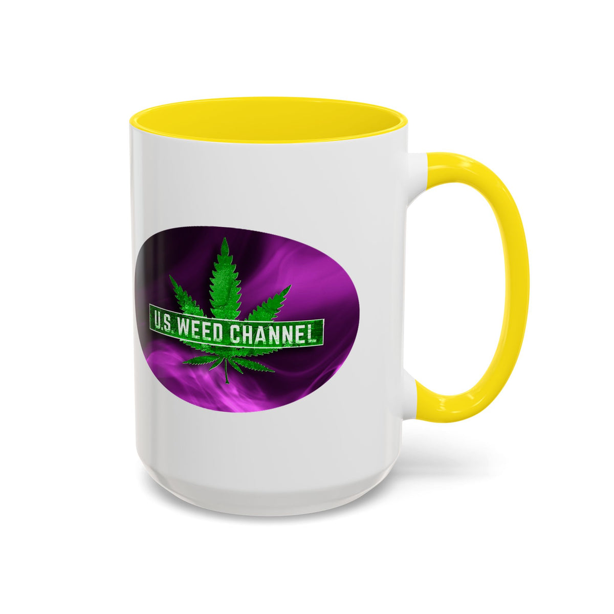 PERSONALIZED! Wake And Bake Coffee Mug with U.S. WEED CHANNEL Original Logo! - 11/15oz