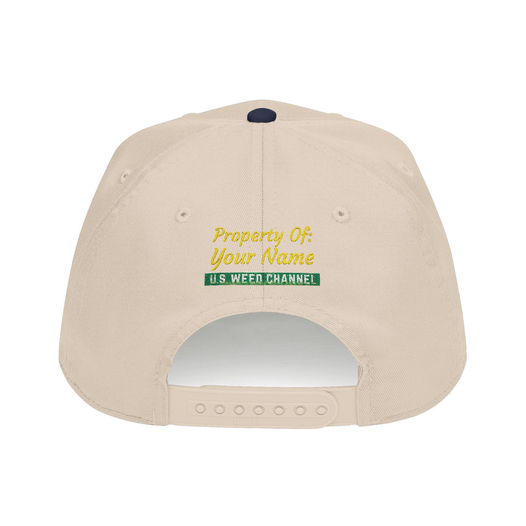 The 'Pass That Time' Mid Profile Baseball Cap by U.S. WEED CHANNEL