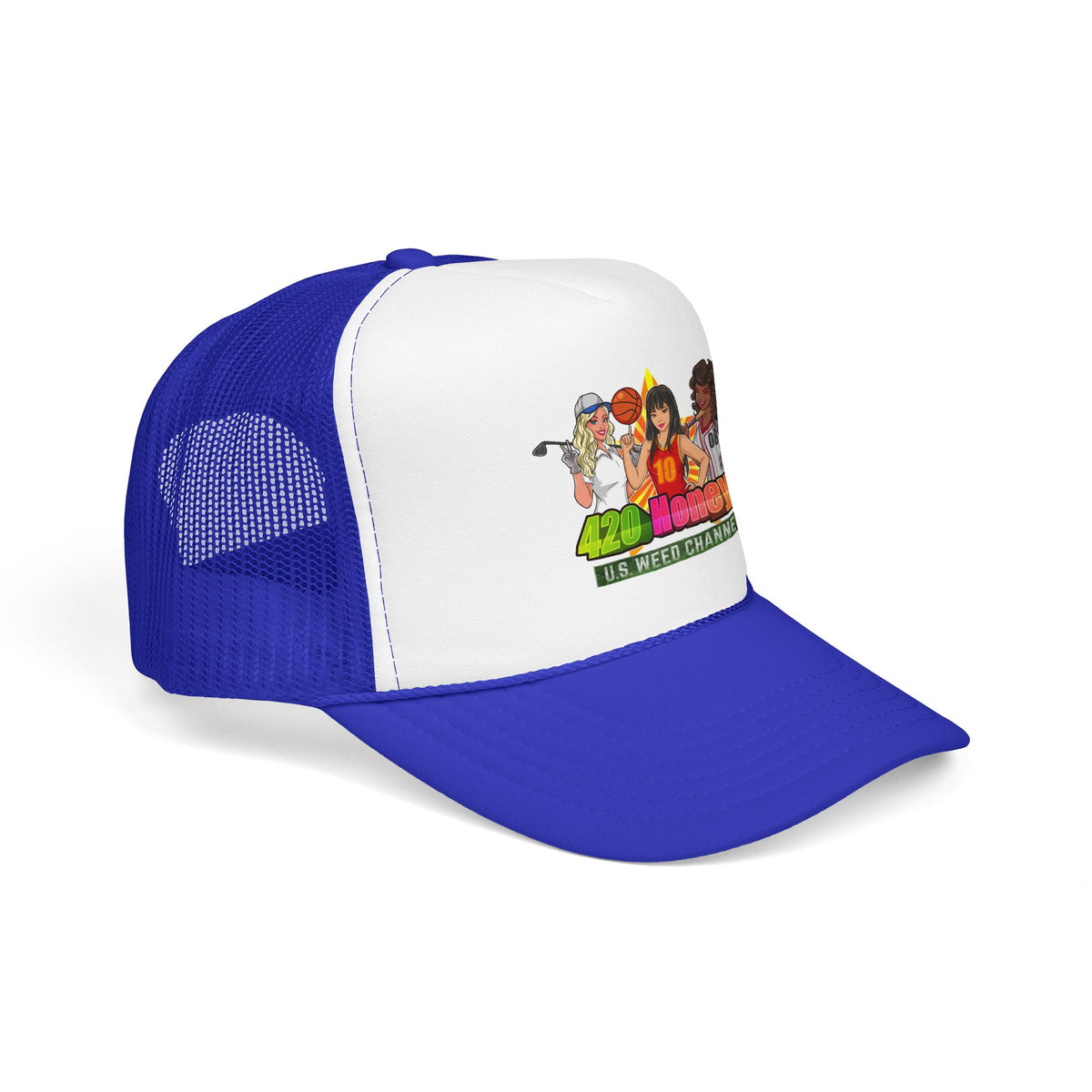 420 Honeys Trucker Hat - Cannabis Culture Foam Mesh Cap