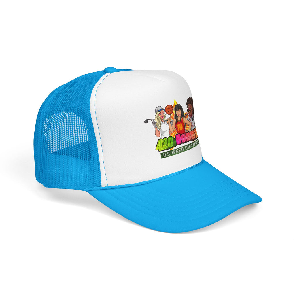 420 Honeys Trucker Hat - Cannabis Culture Foam Mesh Cap