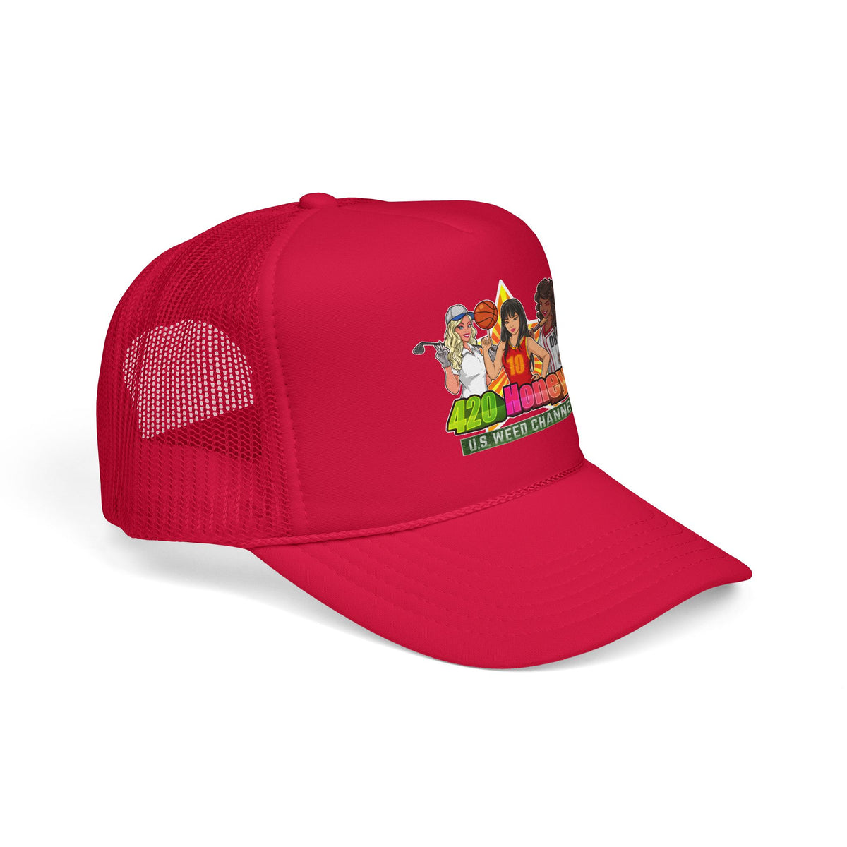 420 Honeys Trucker Hat - Cannabis Culture Foam Mesh Cap