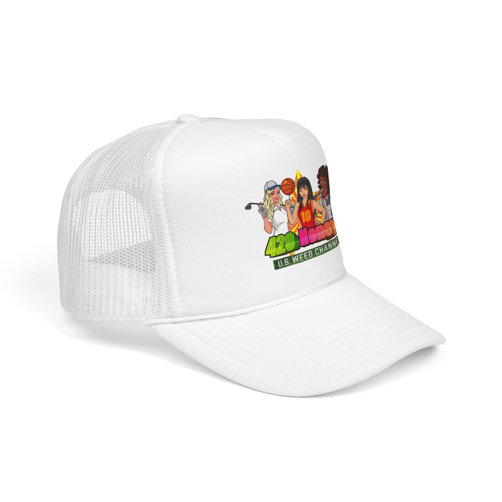 420 Honeys Trucker Hat - Cannabis Culture Foam Mesh Cap