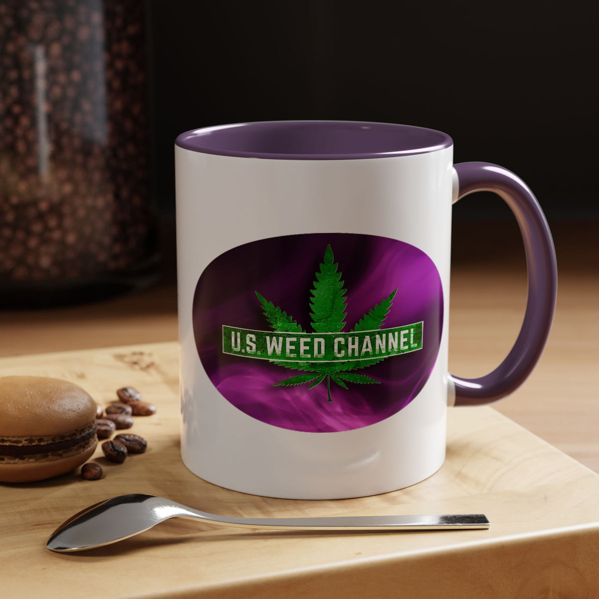 PERSONALIZED! Wake And Bake Coffee Mug with U.S. WEED CHANNEL Original Logo! - 11/15oz
